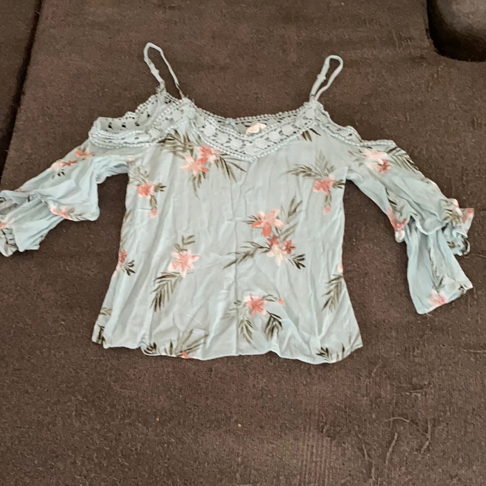 Floral blouse worn a couple times